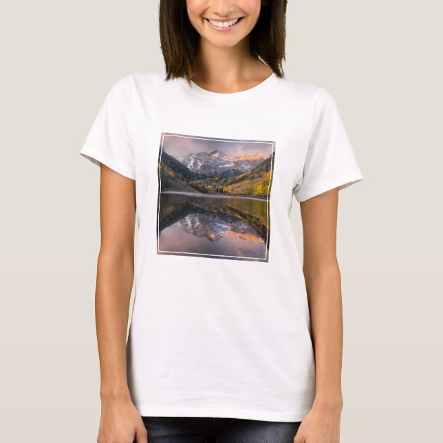 Water | Maroon Bells Colorado T-Shirt (Front)