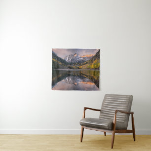 Water Maroon Bells Colorado Tapestry