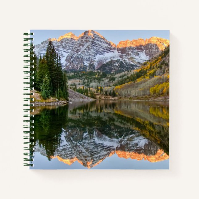 Water | Maroon Bells Lake Aspen Trees Notebook (Front)