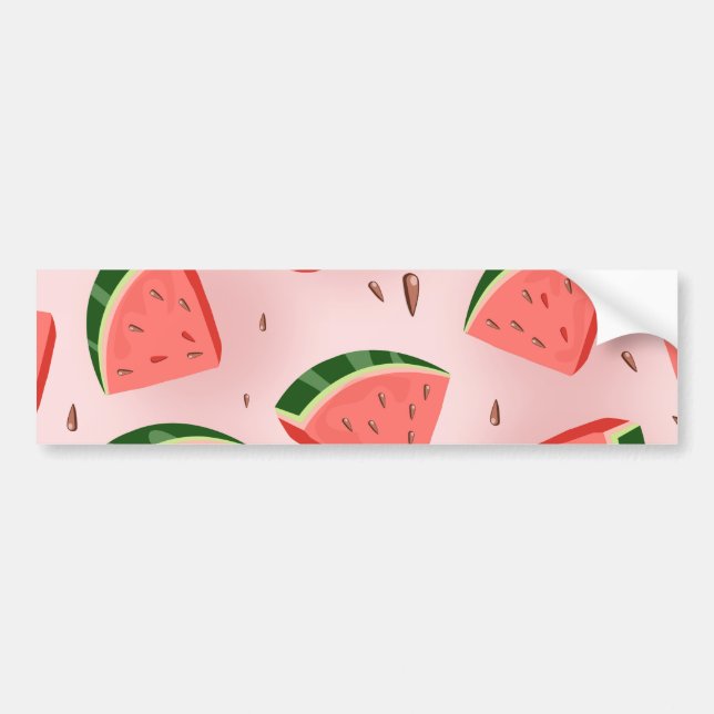 Water Melon Pattern Bumper Sticker (Front)