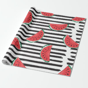 Water Melon Seamless Pattern Striped Wrapping Paper