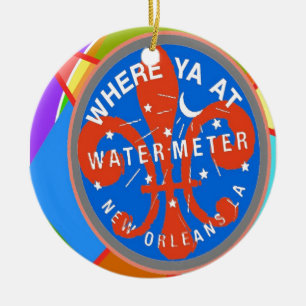 Water Metre Abstract New Orleans Ceramic Ornament