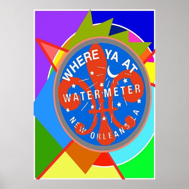 Water Metre Where Yat Abstract Colours Poster (Front)