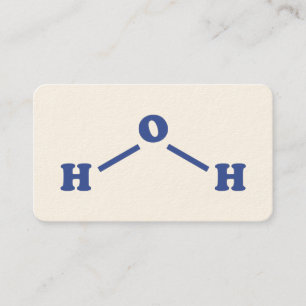 Water Molecular Chemical Formula Business Card