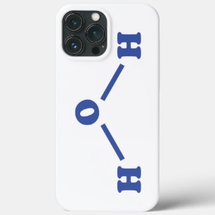 Water Molecular Chemical Formula iPhone 13 Pro Max Case