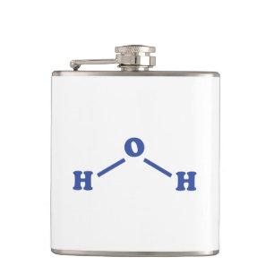Water Molecular Chemical Formula Hip Flask