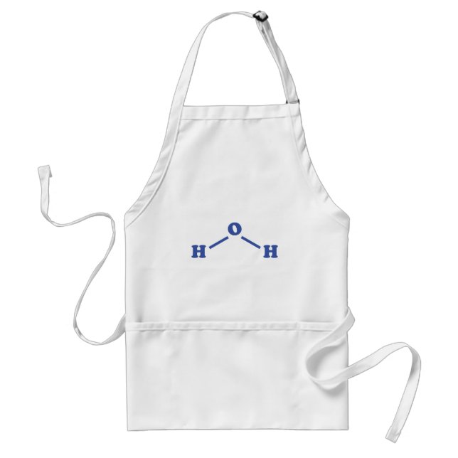 Water Molecular Chemical Formula Standard Apron (Front)