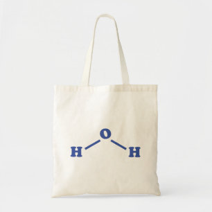 Water Molecular Chemical Formula Tote Bag