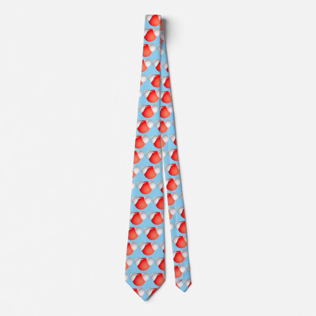 Water Molecule H2O Double Sided Tie (Front)