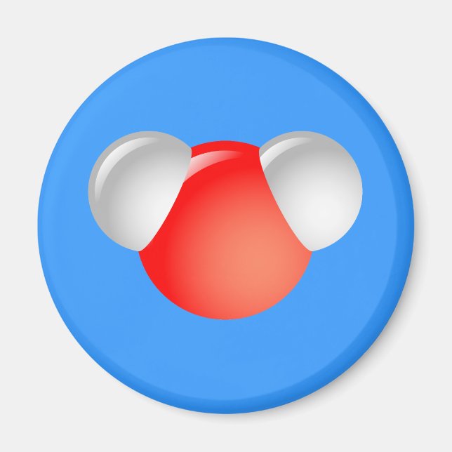 Water Molecule H2O Magnet (Front)
