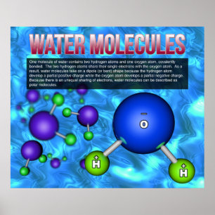 Water Molecules Poster