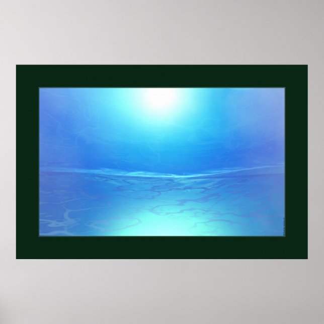 Water Mountain (Dark Border) Poster (Front)