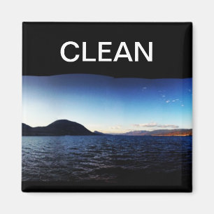 Water Mountains Clean Dishwasher Magnet