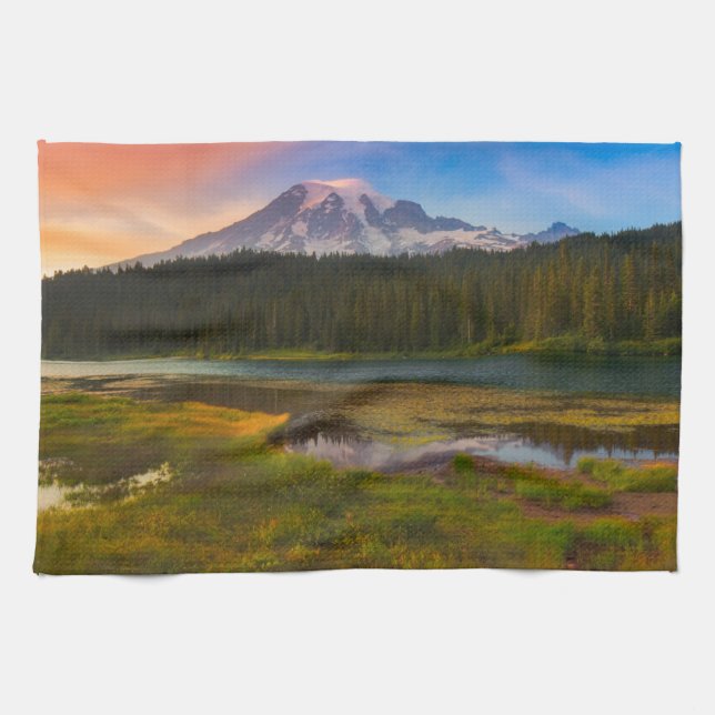 Water | Mt. Rainier National Park, Washington Tea Towel (Horizontal)