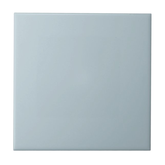 Water Muted Light Blue Solid Colour Background Ceramic Tile (Front)