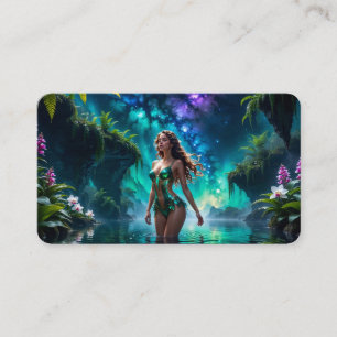 Water Nymph of the Galactic Lake Bookmark Business Card