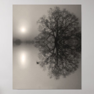 Water Oak in Morning Fog Photo Print