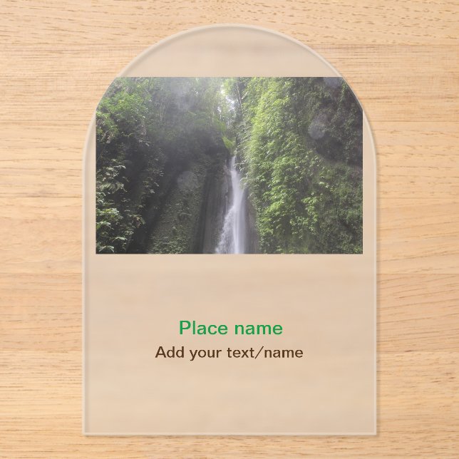 water ocean beach photo add name text place summer acrylic invitations (Front)