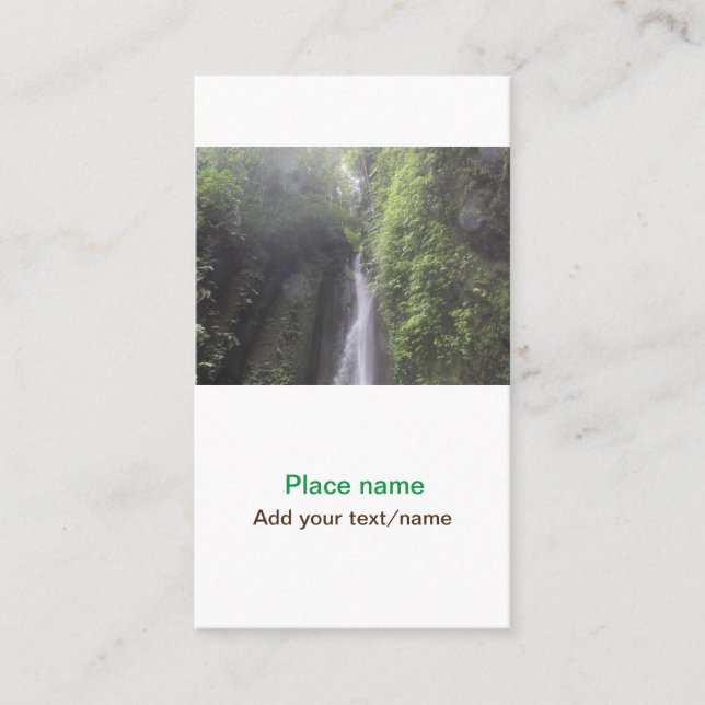 water ocean beach photo add name text place summer business card (Front)