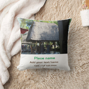 water ocean beach photo add name text place summer cushion