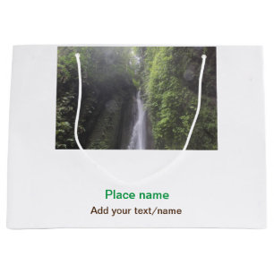 water ocean beach photo add name text place summer large gift bag