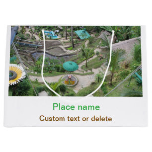 water ocean beach photo add name text place summer large gift bag