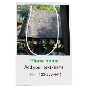 water ocean beach photo add name text place summer medium gift bag