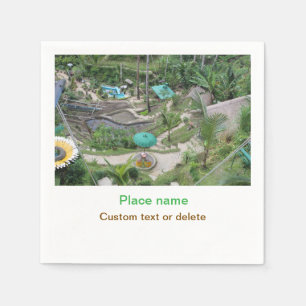 water ocean beach photo add name text place summer napkin