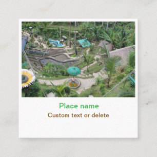 water ocean beach photo add name text place summer square business card