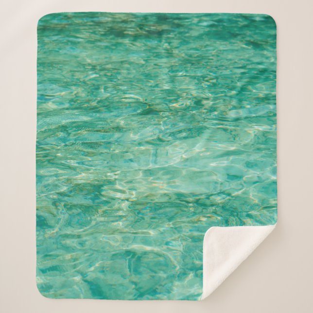 Water ocean sea lacquer river sherpa blanket (Front)