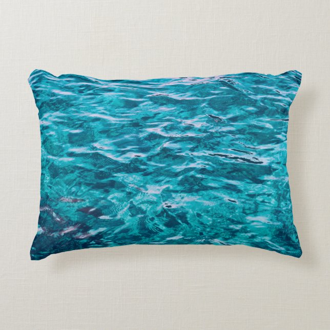 Water ocean sea texture nature decorative cushion (Front)