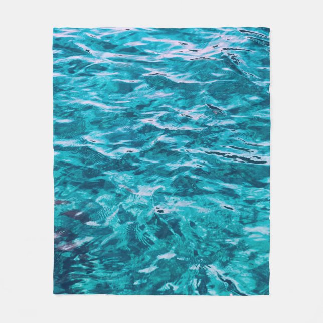 Water ocean sea texture nature fleece blanket (Front)