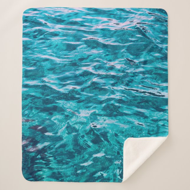 Water ocean sea texture nature sherpa blanket (Front)