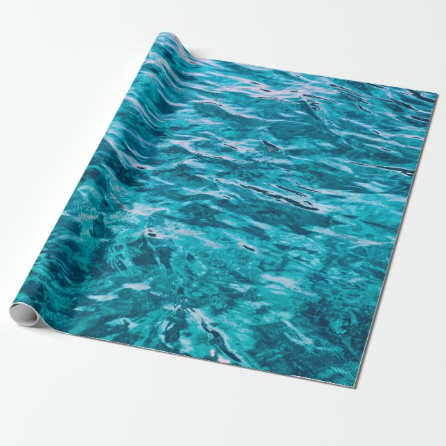 Water ocean sea texture nature wrapping paper (Unrolled)