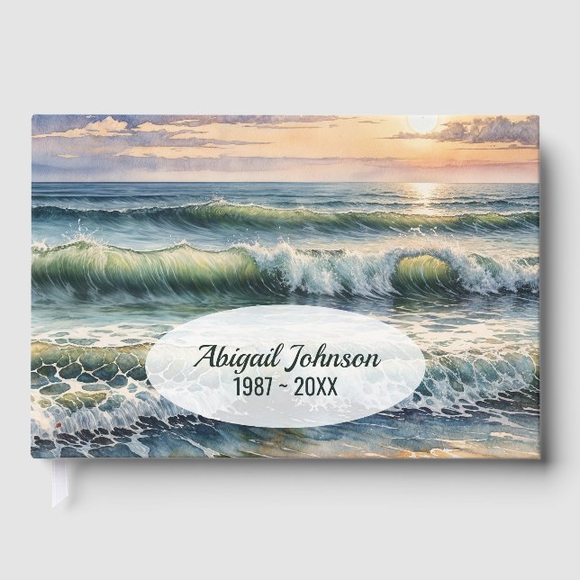 Water Ocean Surf and Beach Guest Book (Front)