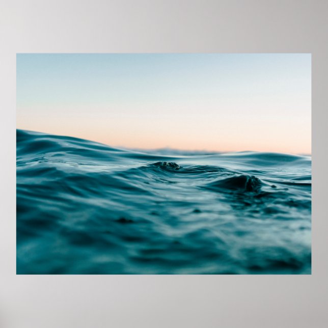 Water ocean wave beach sea nature poster (Front)