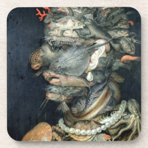 Water, (oil on canvas), Arcimboldo, Giuseppe Coaster