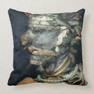 Water, (oil on canvas), Arcimboldo, Giuseppe Cushion