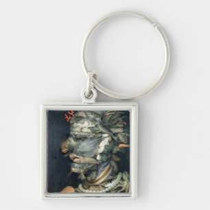 Water, (oil on canvas), Arcimboldo, Giuseppe Key Ring