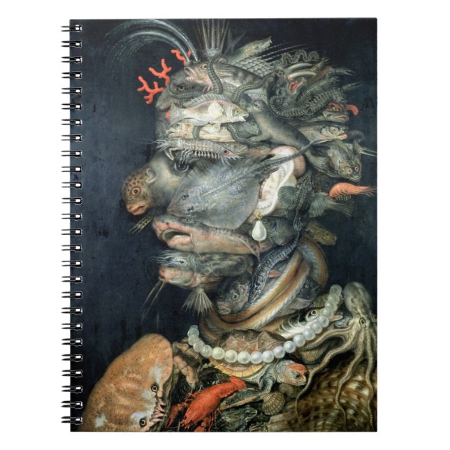 Water, (oil on canvas), Arcimboldo, Giuseppe Notebook (Front)