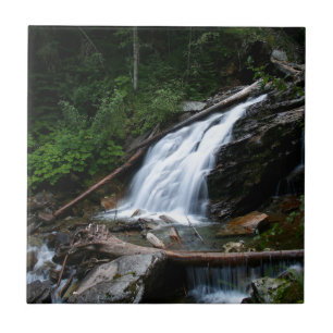 Water Old Mountain Falls Ceramic Tile