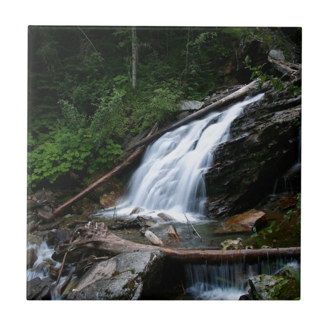 Water Old Mountain Falls Ceramic Tile (Front)