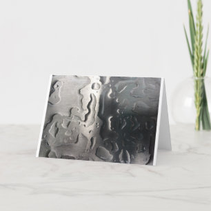 Water On Brushed Steel - Noir, card
