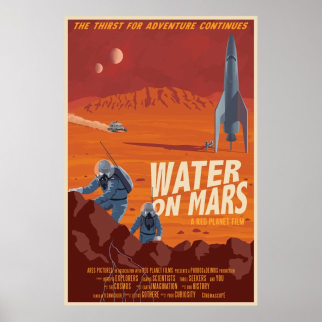 Water on Mars Poster (Front)