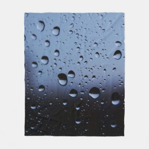 Water on mirror close-up photography fleece blanket