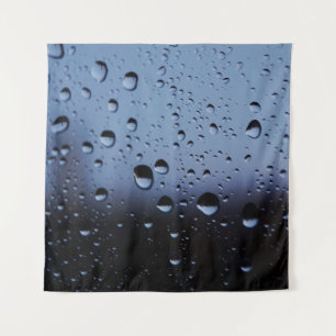 Water on mirror close-up photography tapestry