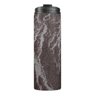 Water on sand on shore thermal tumbler