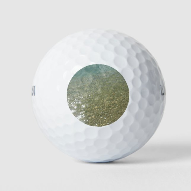 Water on the Beach I Abstract Nature Photography Golf Balls (Front)