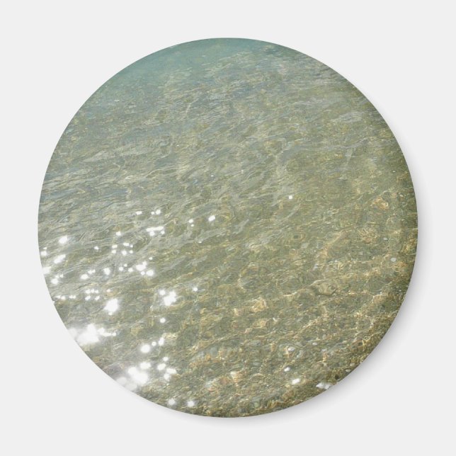 Water on the Beach I Abstract Nature Photography Magnet (Front)