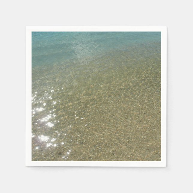 Water on the Beach I Abstract Nature Photography Napkin (Front)